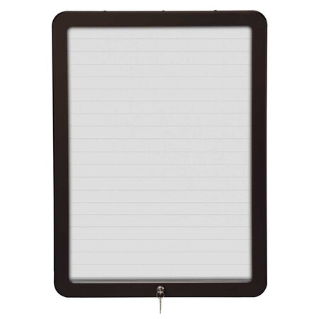 United Visual Products Sliding Door Wood Corkboard, 48"x36", Waln, UV9003OCS-WALNUT-MEDGRY UV9003OCS-WALNUT-MEDGRY